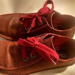 Clarks Artisan Women's 8 casual red leather 21621